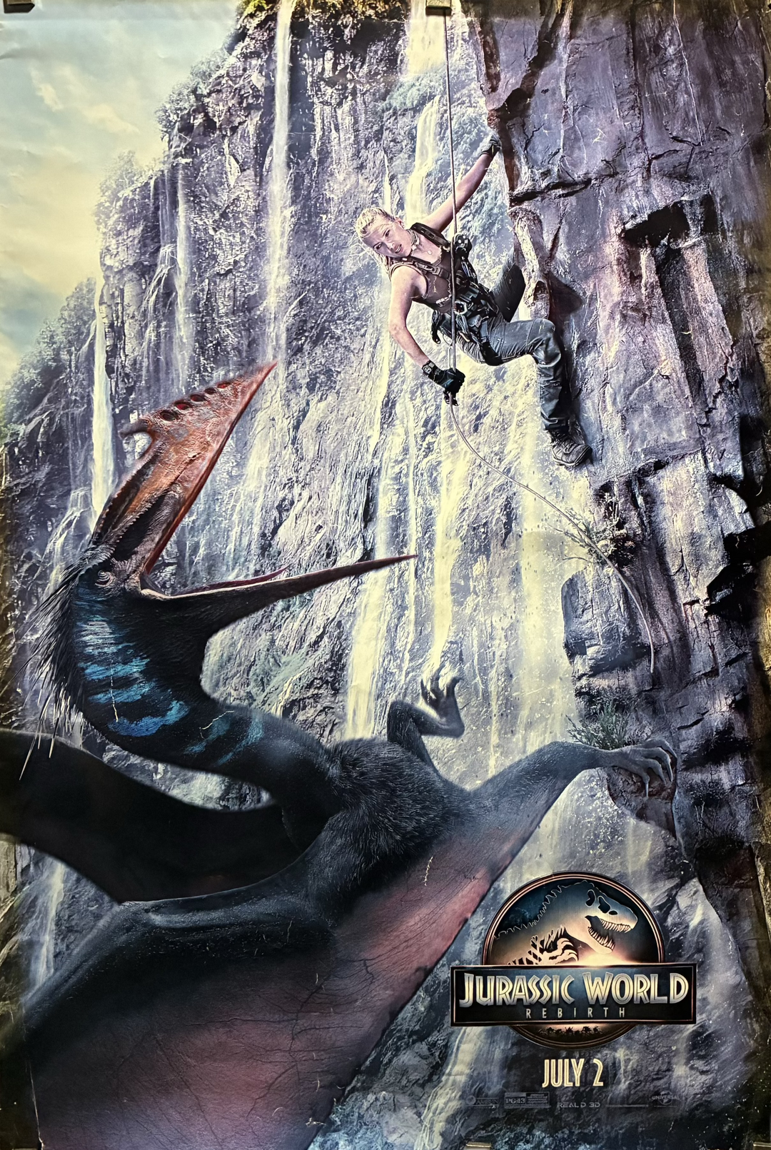 Jurassic World Rebirth (2025) Scarlett Johansson Mahershala Ali 27x40 Unfolded