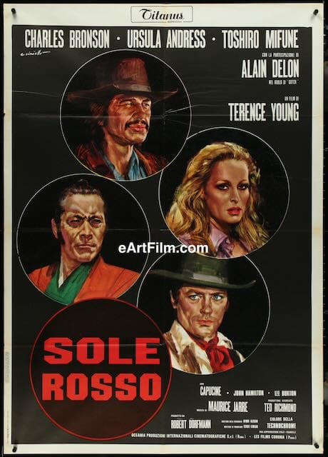 eArtFilm.com Original Movie Poster Red Sun 1972 Charles Bronson Toshiro Mifune Ursula Andress & Alain Delon
