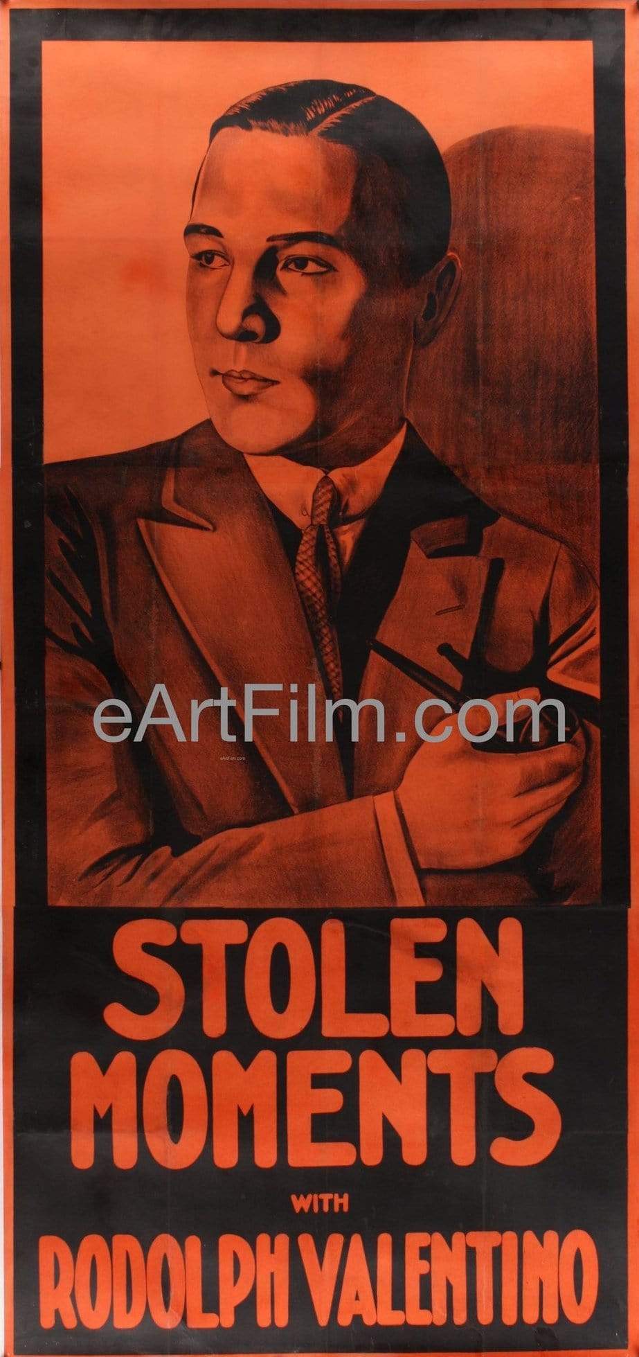 eArtFilm.com British 3 Sheet (40"x85.25") Linenbacked Stolen Moments Rudolph Valentino Linen Backed 1920 41x85 R22