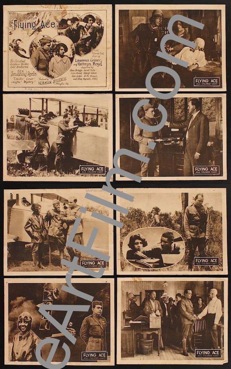 eArtFilm.com Complete Set of 8 Lobby Cards (11"x14") Flying Ace 1926  11x14ea. Complete Lobby Card Set of 8