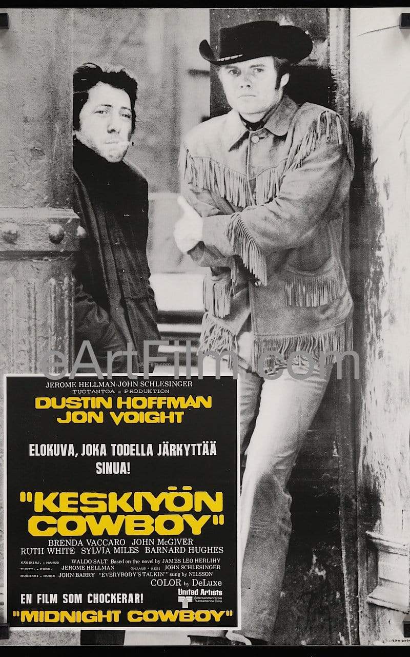 eArtFilm.com Finland release poster (16"x23.25") Midnight Cowboy 1969 16x23.25 Original Finland Release Poster
