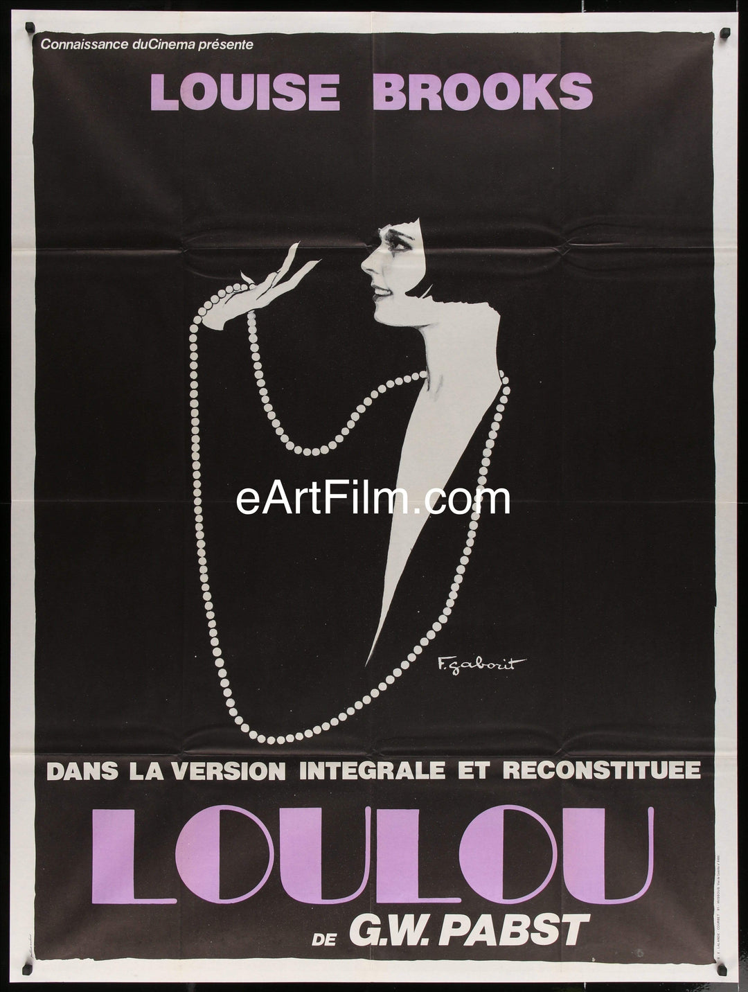 eArtFilm.com French 1 Panel (47.5"x63") Pandora's Box aka LuLu 47x63 French 1p R1970s Louise Brooks G.W. Pabst film classic