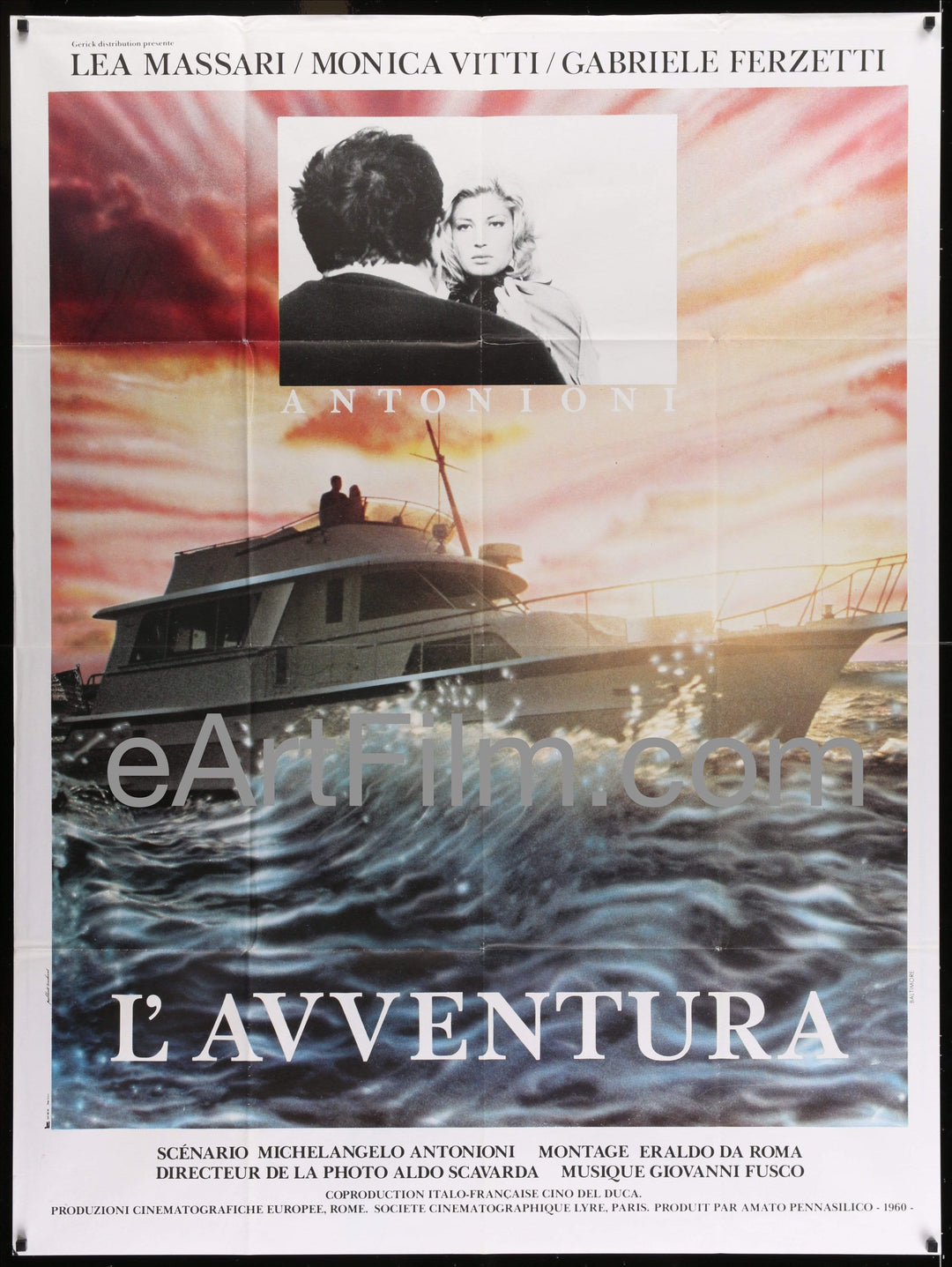 eArtFilm.com French 1 Panel "Grande" (47"x63") L'Avventura-Michelangelo Antonioni-Monica Vitti-R80s-47x63-French Grande 1P