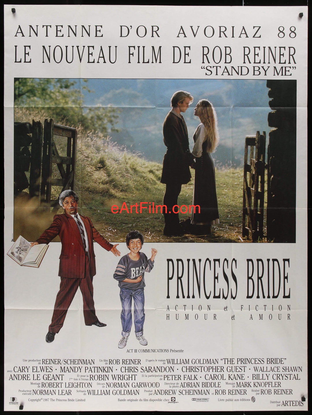 eArtFilm.com French 1 Panel "Grande" (47"x63") Princess Bride 1987 47x63 French 1 Panel Cary Elwes Carol Kane comedy classic