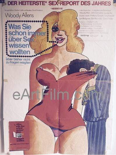 eArtFilm.com German "A1" Movie Poster (22"x33") Everything You Always Wanted To Know About Sex 1972 22x33 Woody Allen