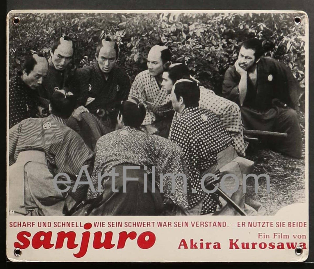 eArtFilm.com German Lobby Card (8.25"x9.75") Sanjuro-8x10-1962-Akira Kurosawa-German release lobby card 3-Samurai classic