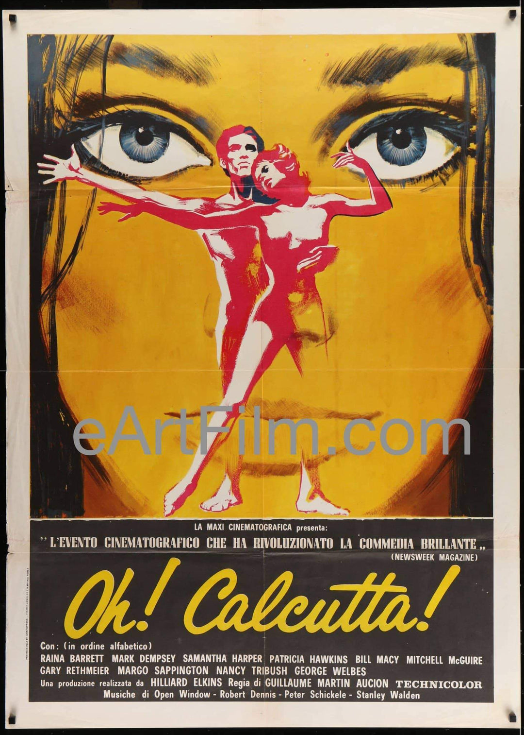 eArtFilm.com Italian 1 Panel/2 Fogli (39"x55"s) Oh! Calcutta!-Bill-Macy-Infamous-Broadway-Musical-Italian-39x55-X-rated-theatre