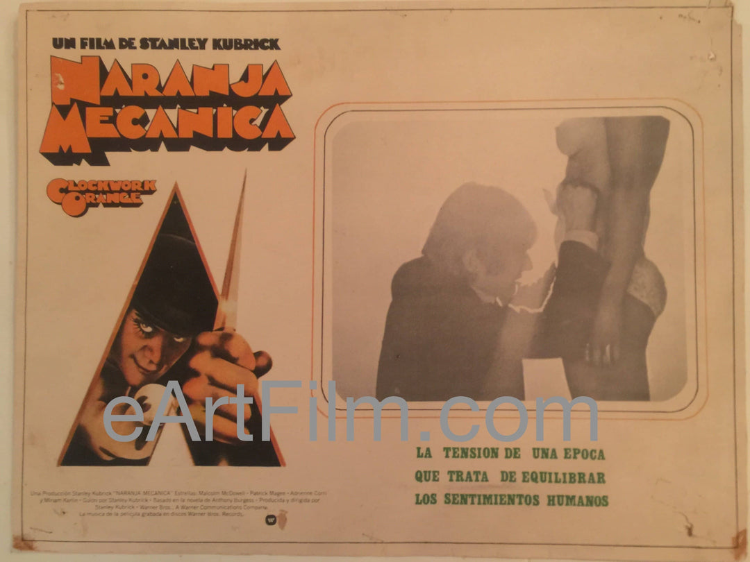 eArtFilm.com Mexican Lobby Card (14"x17") Clockwork Orange-Stanley Kubrick-Malcolm McDowell-Patrick Magee-14x17