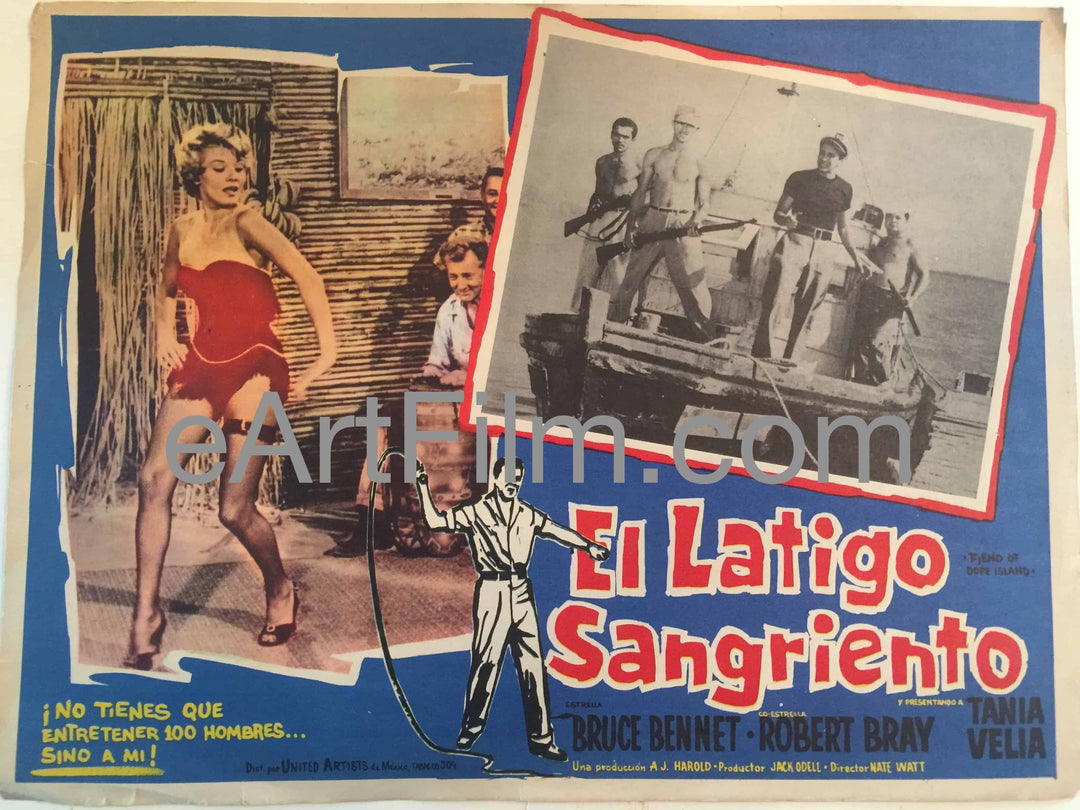 eArtFilm.com Mexican Lobby Card (14"x17") Fiend of Dope Island-Bruce Bennett-Tania Velia-1961-14x17-Mexican Lobby Card