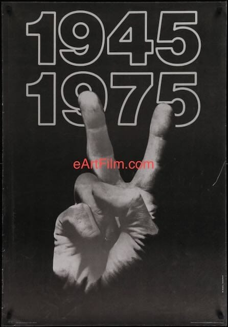 eArtFilm.com Original Movie Poster 1945-1975 Polish 27x39 '75 great fingers forming peace symbol artwork
