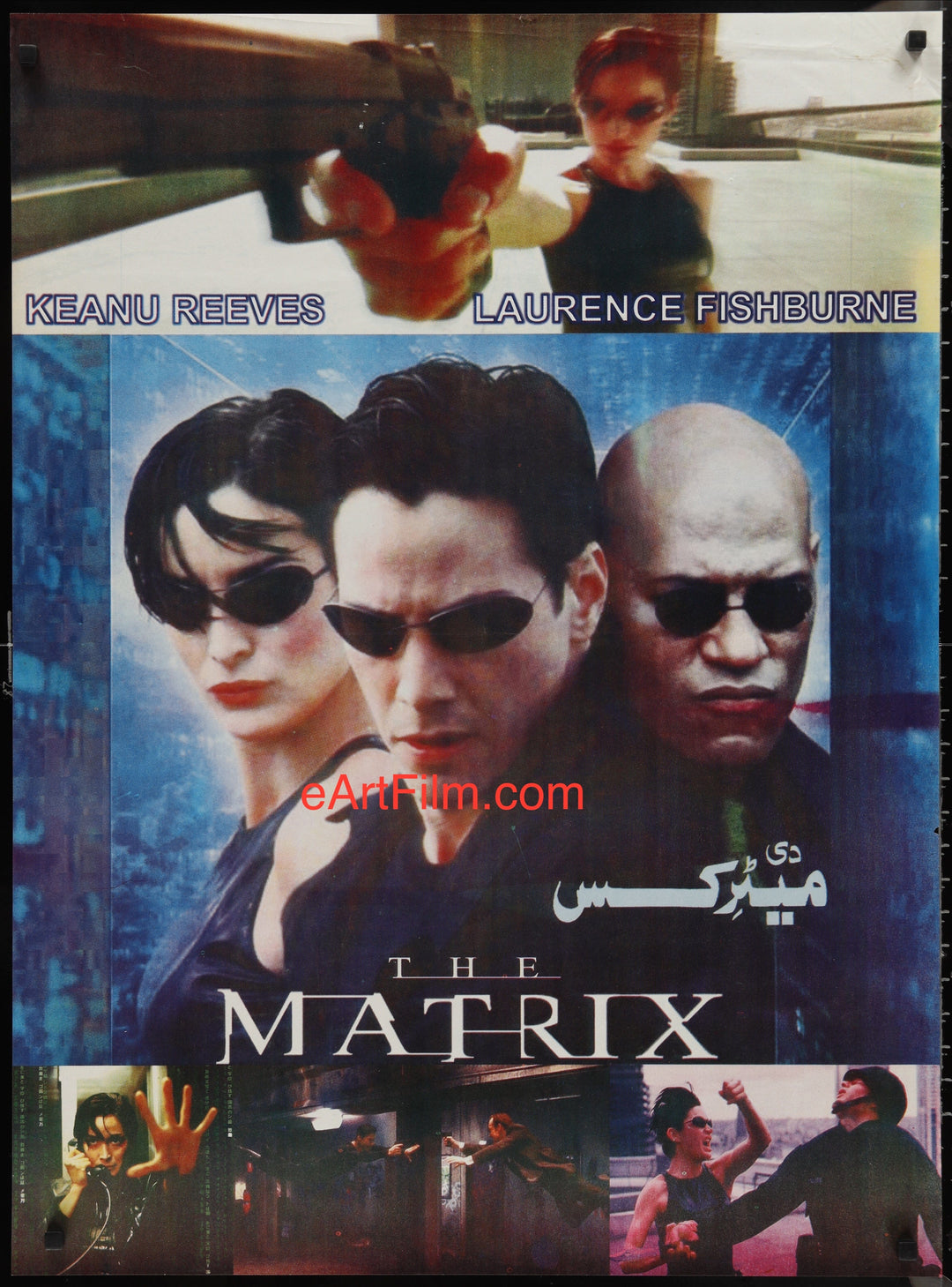 eArtFilm.com Original Movie Poster Matrix 1999 Pakistan 28x37 Keanu Reeves Carrie-Anne Moss Laurence Fishburne
