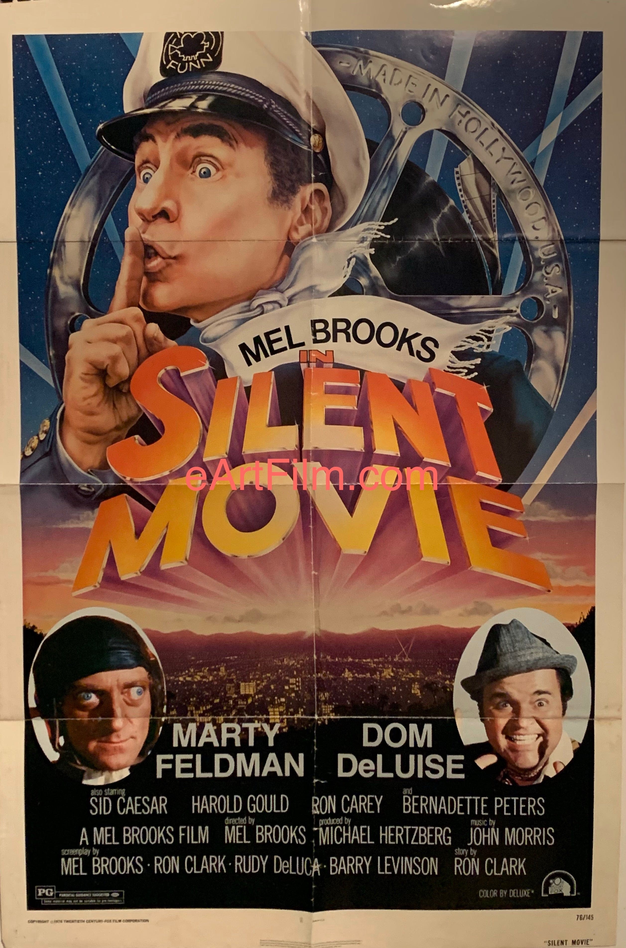 Silent Movie 27x41 1976 Mel Brooks comedy classic Marty