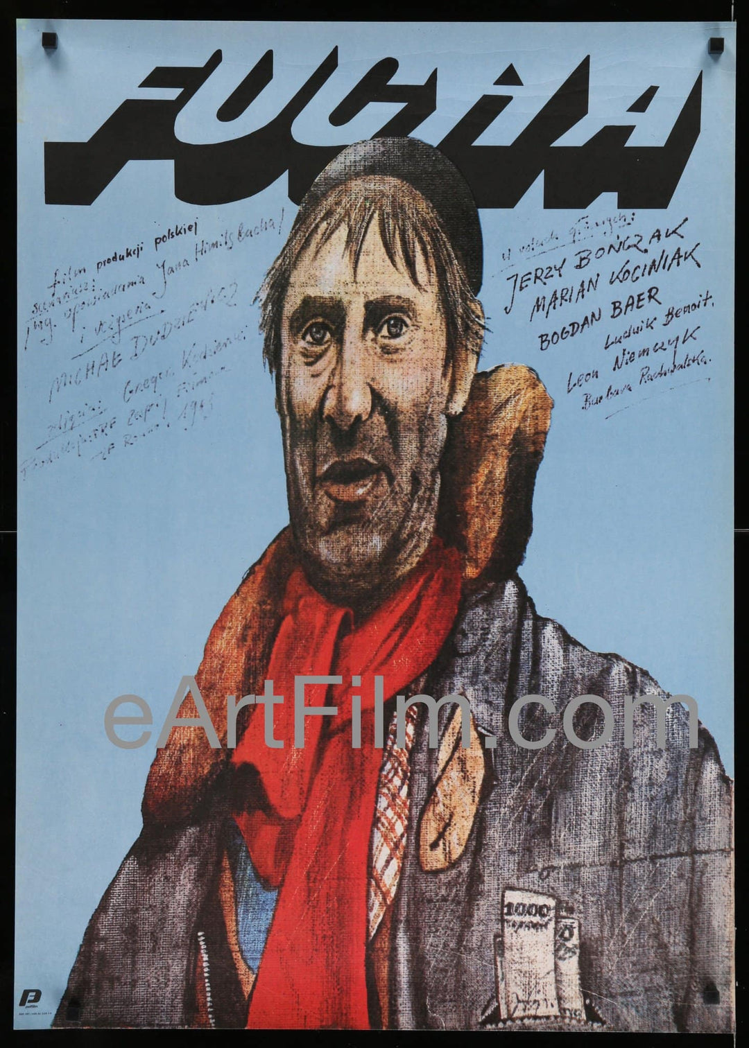 eArtFilm.com Polish (26"x37") Blue Background Fucha-1984-Blue background-26x37-Original Polish Movie Poster