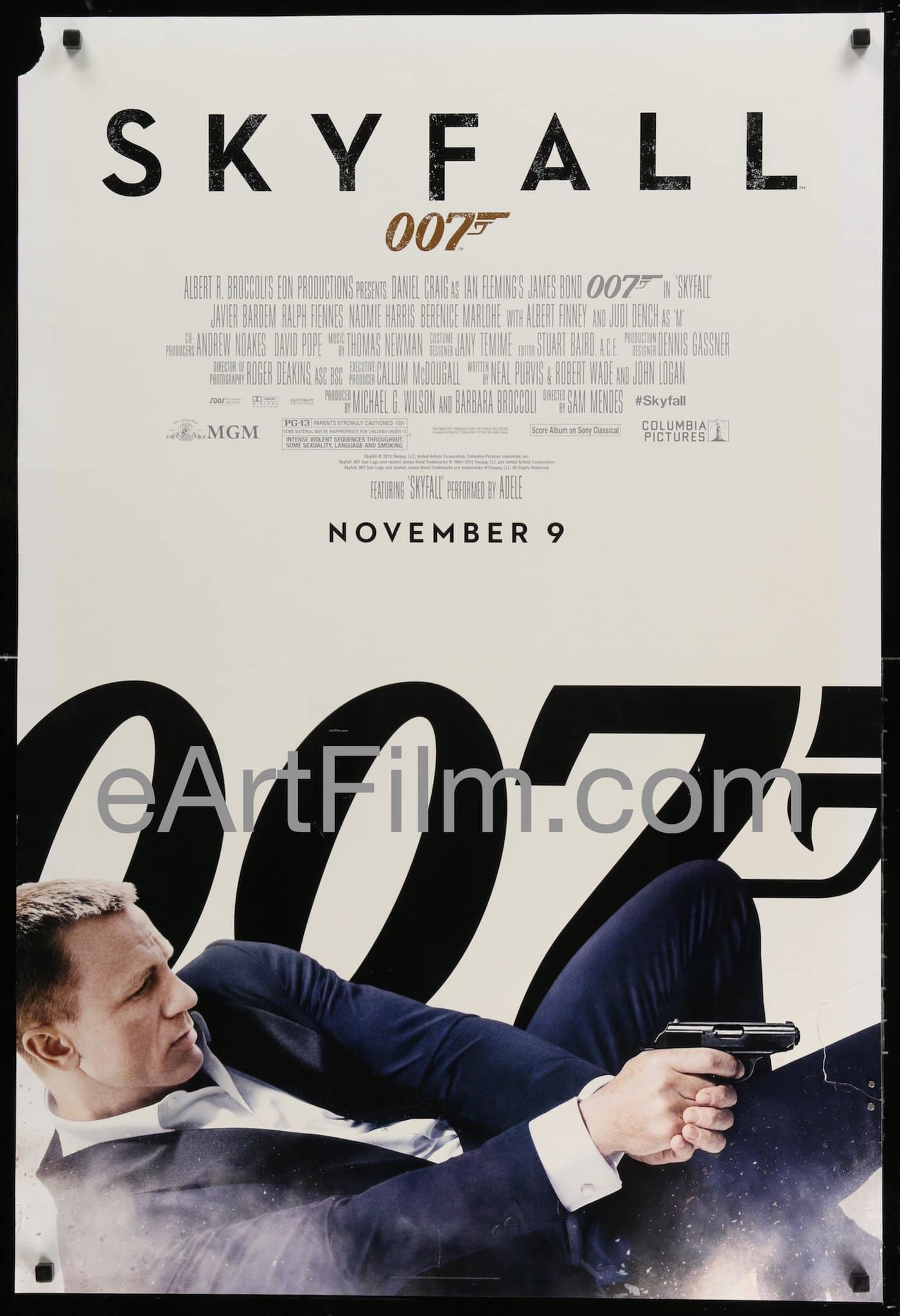 初売りセール Skyfall 2012 27x41 Advance One Sheet w Adele Credit James 洋画・外国映画
