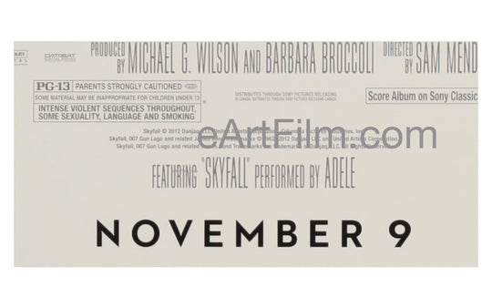eArtFilm.com RARE-Adele credit-U.S Unfolded Advance Double Sided One Sheet (27"x40")-Original-Vintage-Movie-Poster Skyfall 2012 27x41 Advance One Sheet w Adele Credit James Bond 007