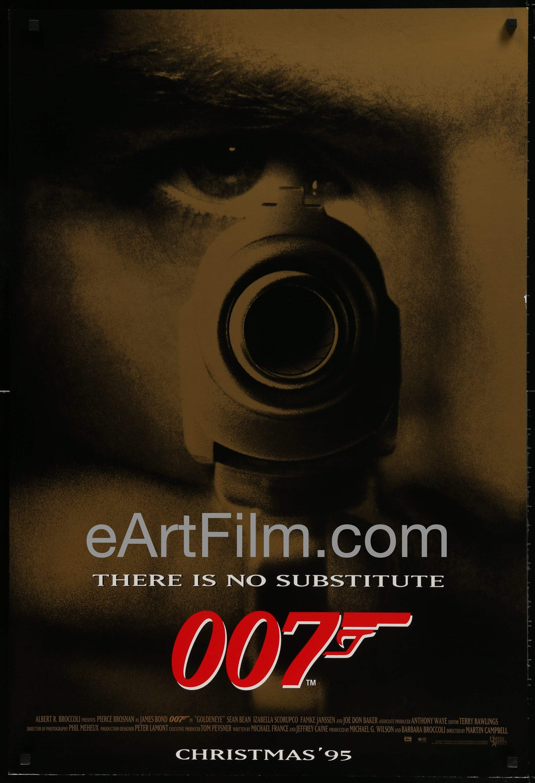 eArtFilm.com U.S Advance One Sheet (27"x40") Double Sided Goldeneye original movie poster Pierce Brosnan James Bond 007 1995 27x40 advance