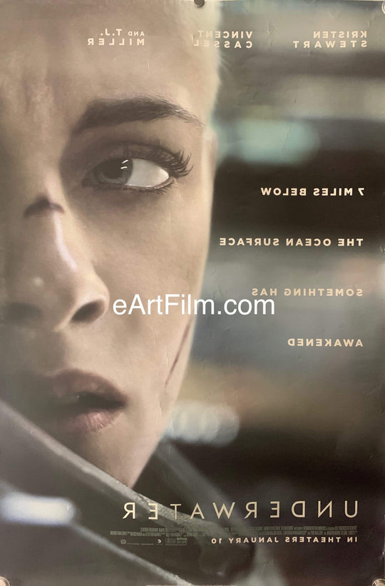 eArtFilm.com U.S Advance One Sheet (27"x40") Double Sided Underwater original movie poster 2020 27x40 Kristen Stewart underwater horror drama