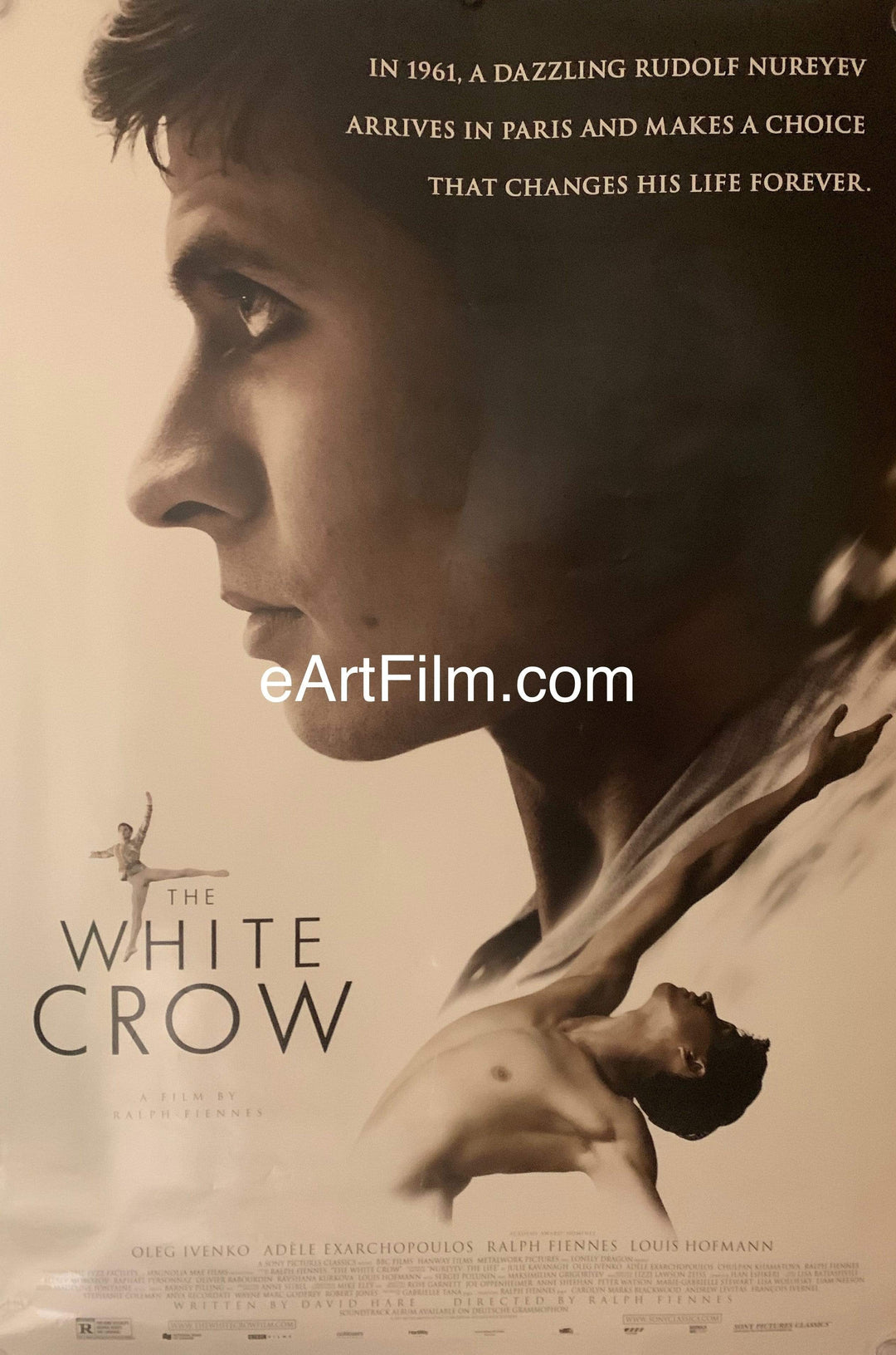 eArtFilm.com U.S Advance One Sheet (27"x40") White Crow 2018 27x40 Ralph Fiennes Rudolf Nureyev biographical drama