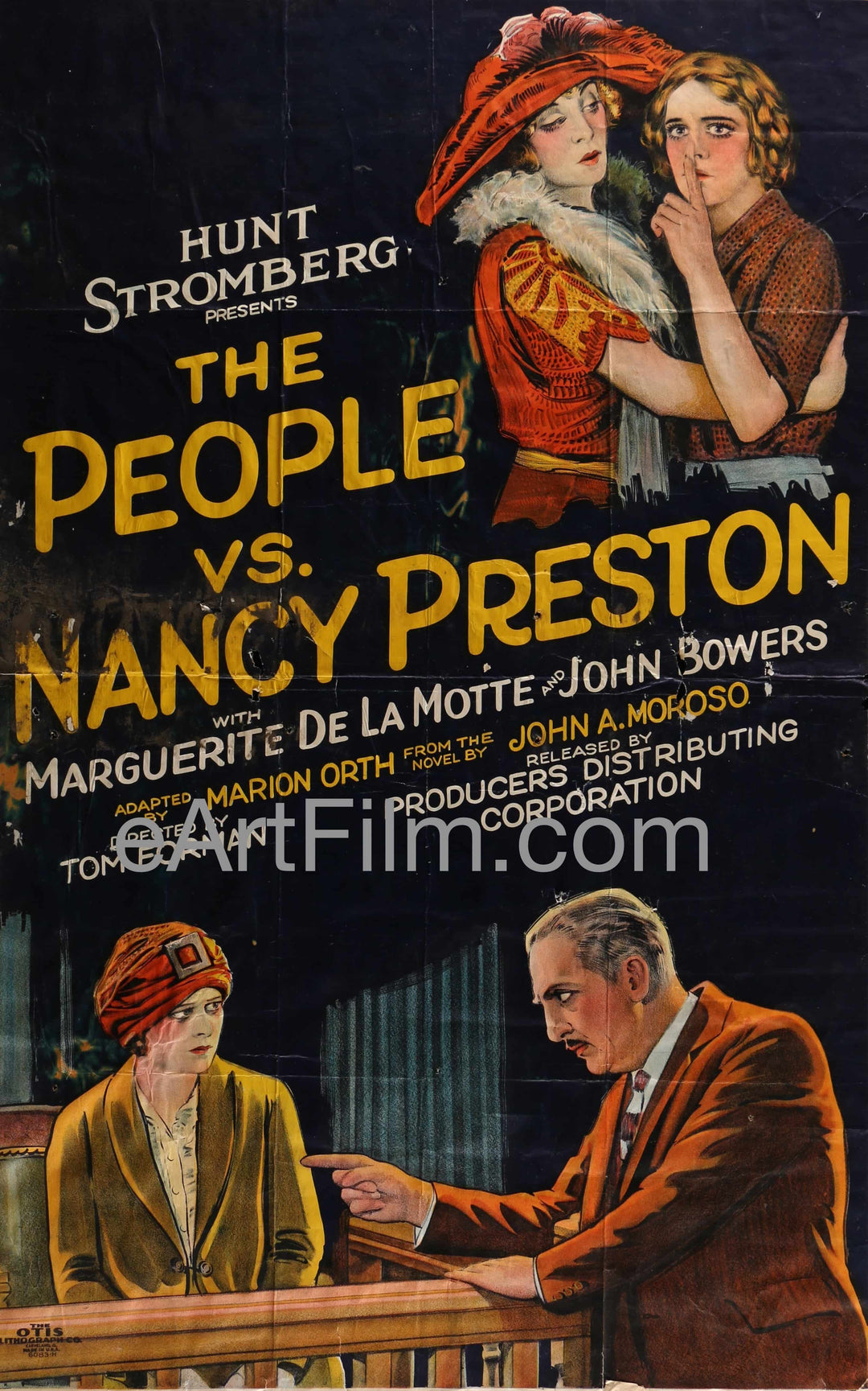 eArtFilm.com U.S One Sheet (26.75"x40.75") People vs Nancy Preston, The-1925-Marguerite De La Motte-RARE silent 27x41