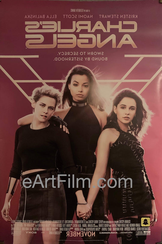 eArtFilm.com U.S One Sheet (27"x40") Advance Charlie's Angels 2019 27x40 DS action adventure Kristen Stewart Ella Balinska