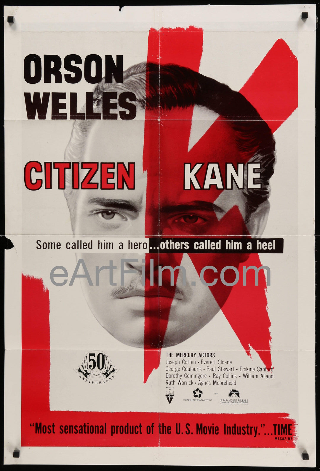 eArtFilm.com U.S One Sheet (27"x40") Citizen Kane-R91-1941-27x39.75-Folded U.S One Sheet-Orson Welles Classic