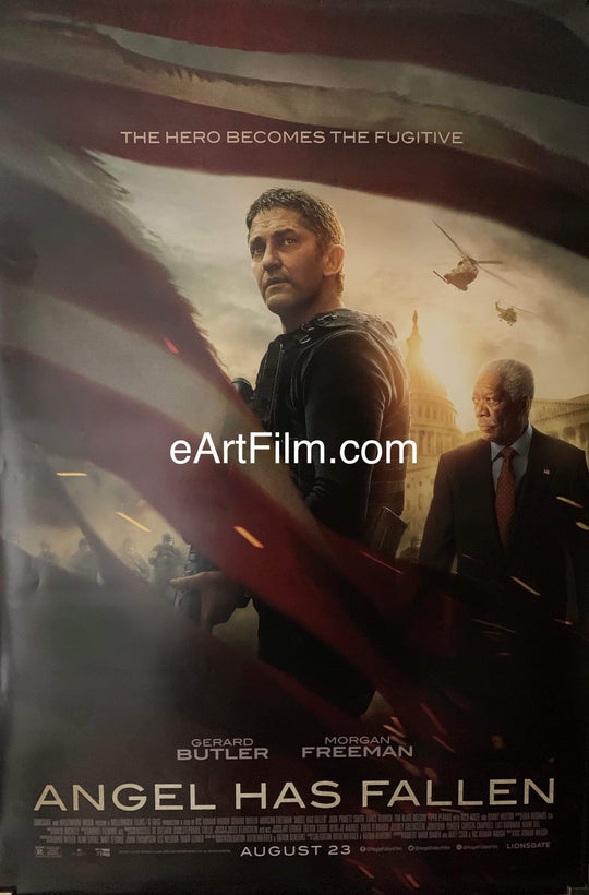 eArtFilm.com U.S One Sheet (27"x40") Double Sided Angel Has Fallen original movie poster 2019 27x40 DS Gerard Butler Morgan Freeman