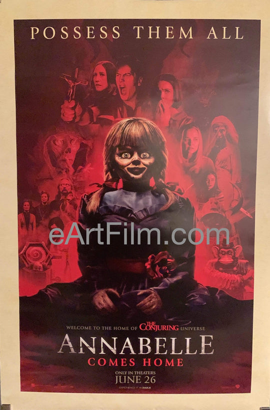 eArtFilm.com U.S One Sheet (27"x40") Double Sided Annabelle Comes Home original movie poster 2019 27x40 DS doll horror