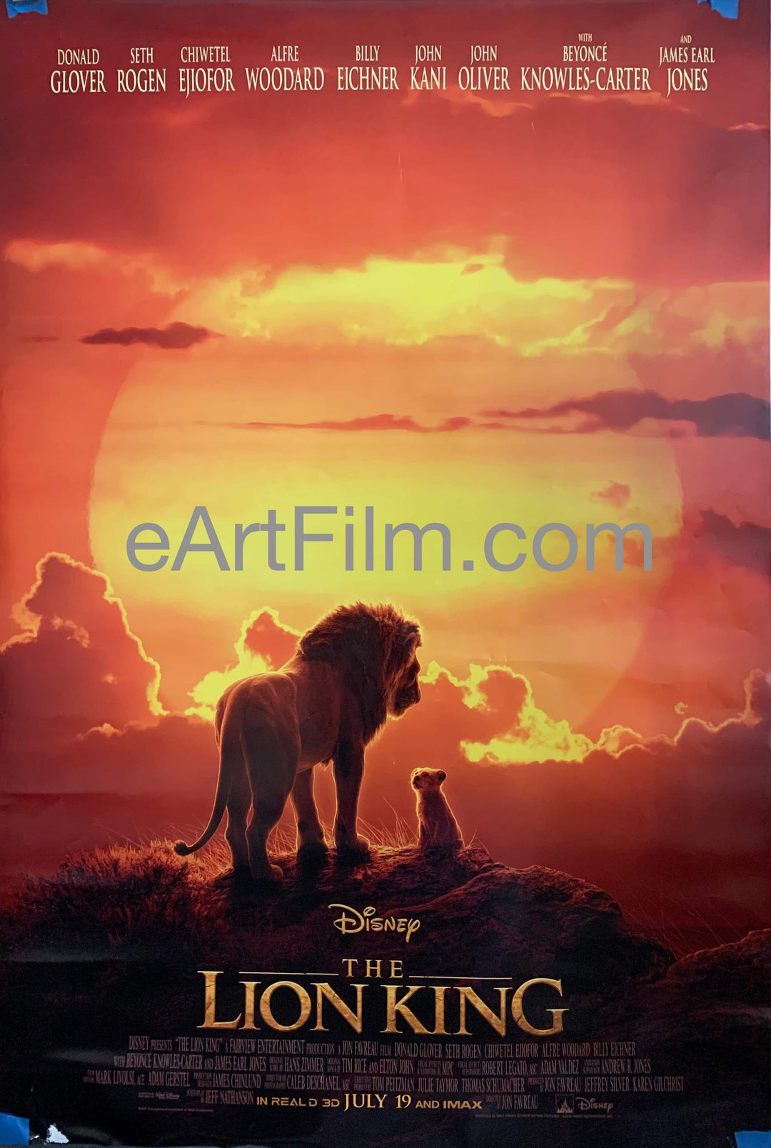 eArtFilm.com U.S One Sheet (27"x40") Double Sided Lion King original movie poster 2019 27x40 DS unfolded
