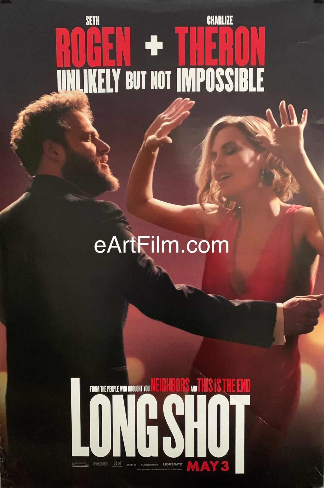 eArtFilm.com U.S One Sheet (27"x40") Double Sided Long Shot original movie poster 2019 27x40 Style A Charlize Theron Seth Rogen