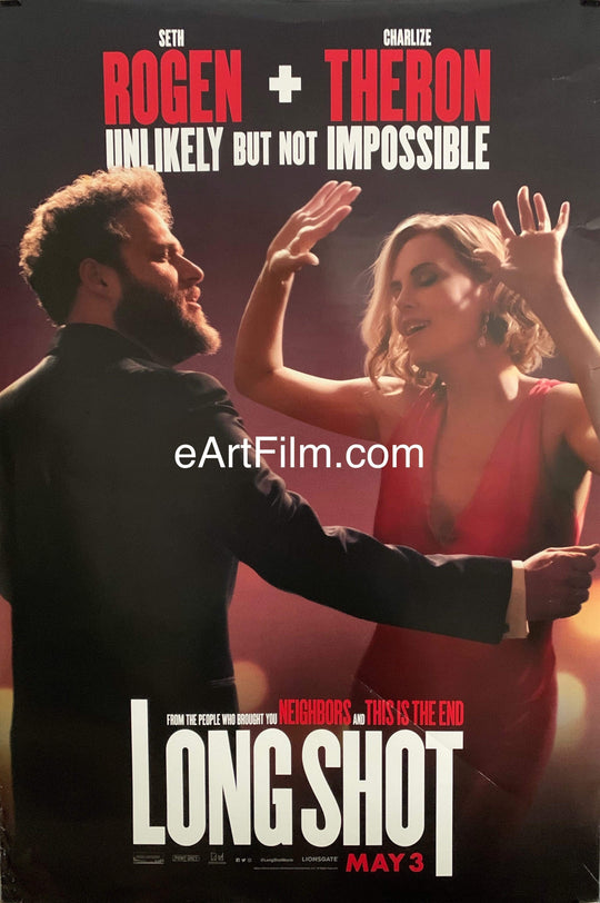 eArtFilm.com U.S One Sheet (27"x40") Double Sided Long Shot original movie poster 2019 27x40 Style A Charlize Theron Seth Rogen