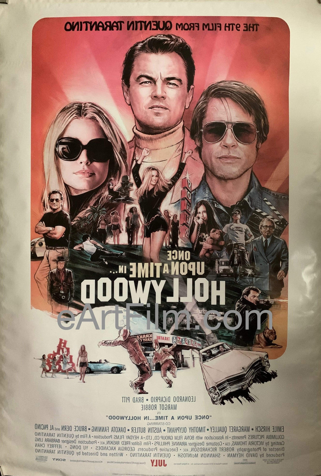 eArtFilm.com U.S One Sheet (27"x40") Double Sided Once Upon A Time In Hollywood original movie poster Quentin Tarantino 2019 27x40
