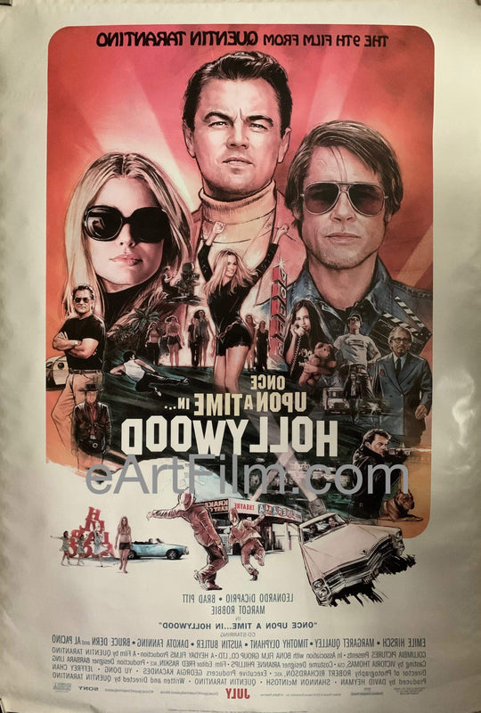 eArtFilm.com U.S One Sheet (27"x40") Double Sided Once Upon A Time In Hollywood original movie poster Quentin Tarantino 2019 27x40
