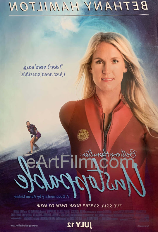 eArtFilm.com U.S One Sheet (27"x40") Double Sided Unstoppable original movie poster 2019 27x40 Bethany Hamilton documentary