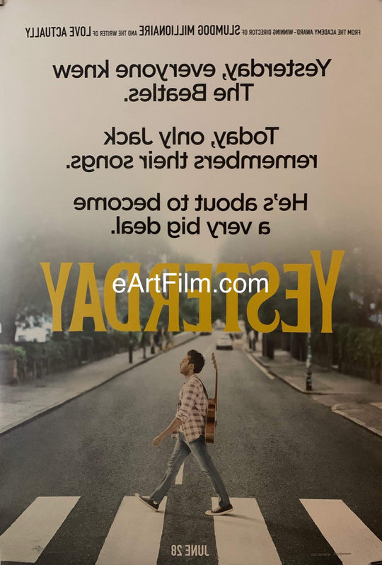 eArtFilm.com U.S One Sheet (27"x40") Double Sided Yesterday original movie poster DS 2019 27x40 Danny Boyle Beatles fantasy
