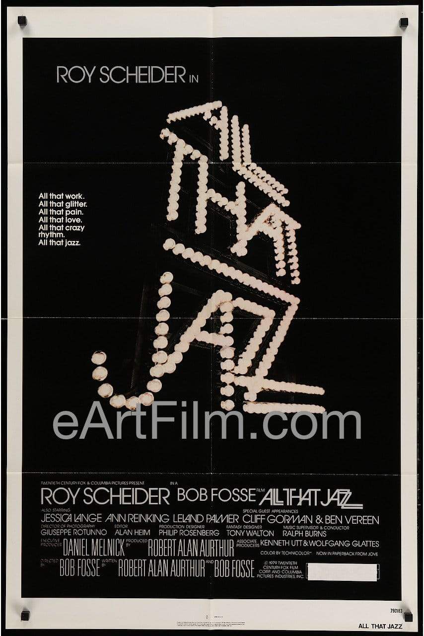 eArtFilm.com U.S One Sheet (27"x41") All That Jazz-1979-27x41-Roy Scheider-Jessica Lange-Bob Fosse