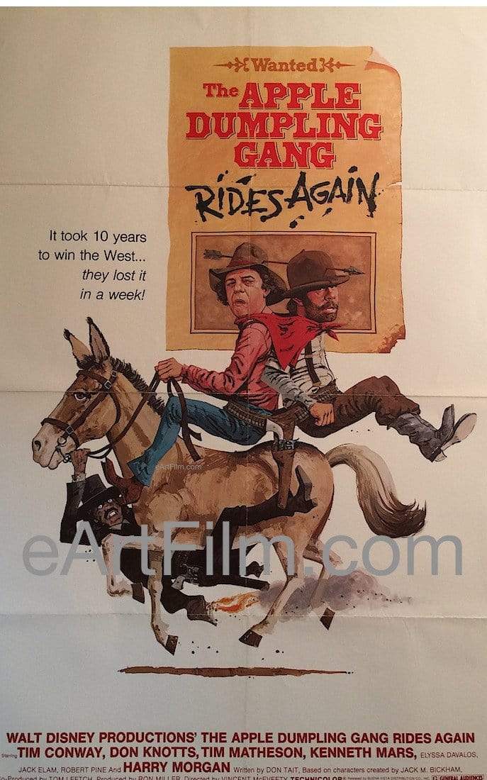 eArtFilm.com U.S One Sheet (27"x41") Apple Dumpling Gang Rides Again-Tim Conway-Don Knotts-Harry Morgan-Disney-27x41