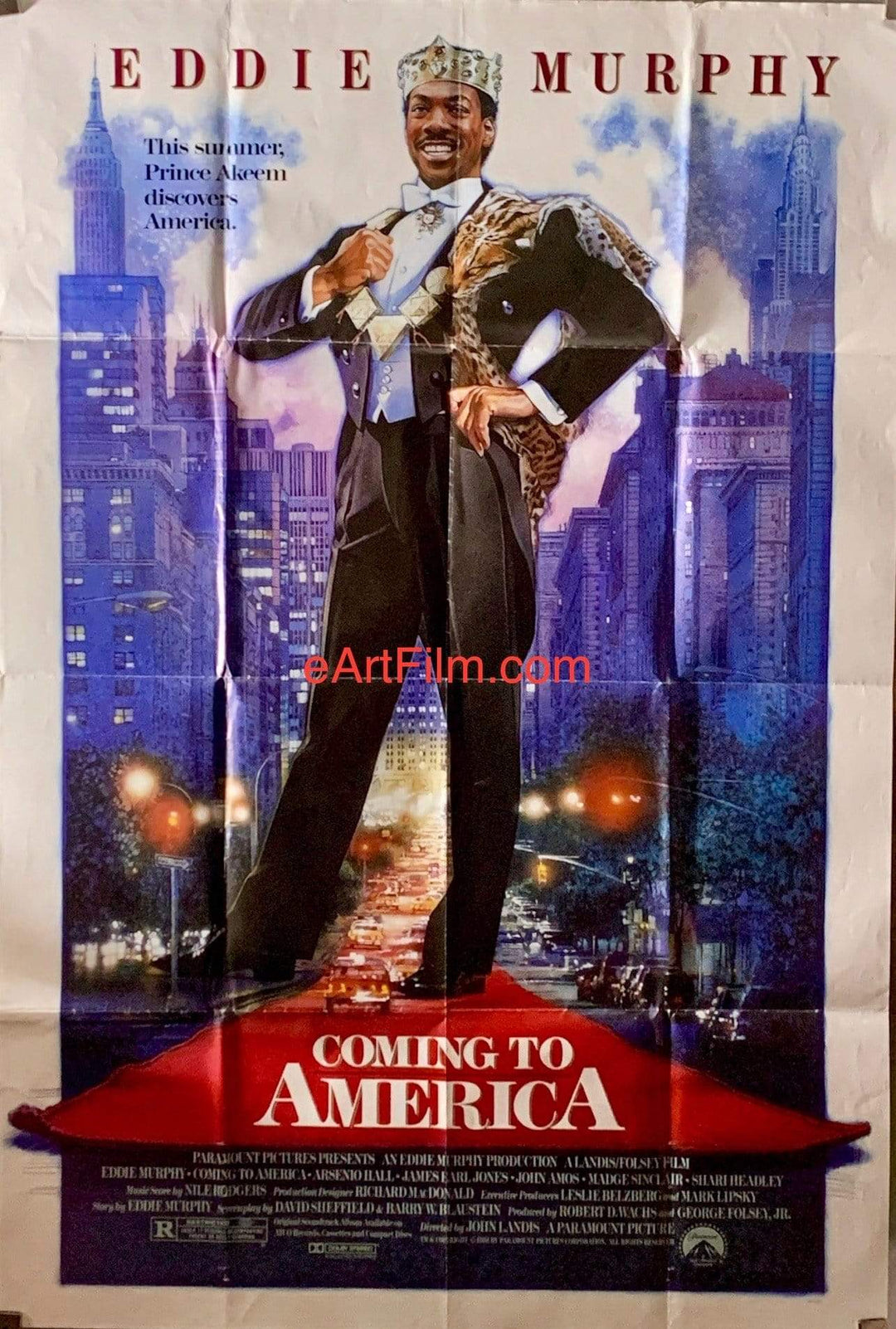 eArtFilm.com U.S One Sheet (27"x41") Coming To America 1988 27x41 Eddie Murphy Arsenio Hall Drew Struzan artwork
