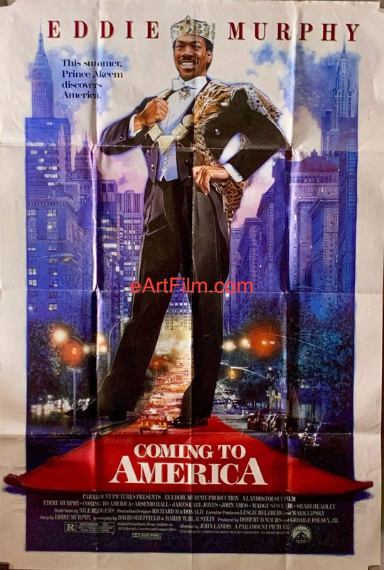 eArtFilm.com U.S One Sheet (27"x41") Coming To America 1988 27x41 Eddie Murphy Arsenio Hall Drew Struzan artwork