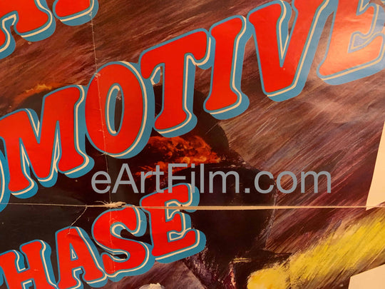 eArtFilm.com U.S One Sheet (27"x41") Great Locomotive Chase Original Movie Poster Walt Disney Fess Parker 1956 27x41