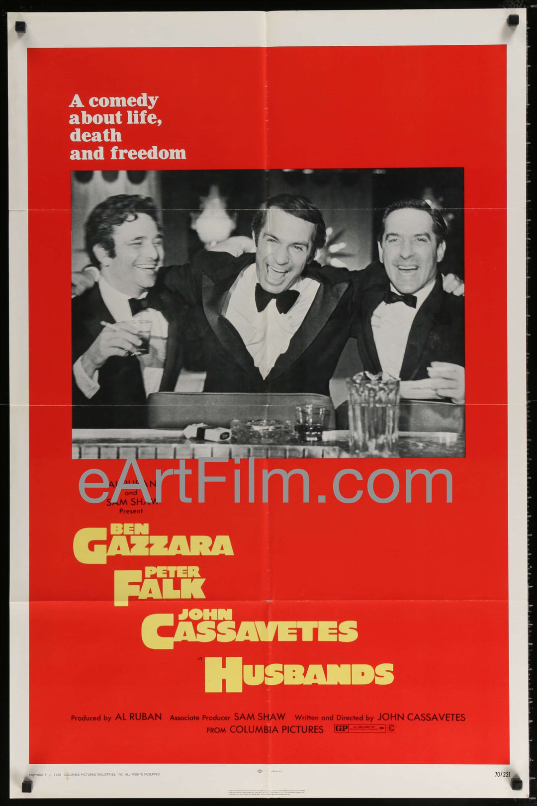 eArtFilm.com U.S One Sheet (27"x41") Husbands-John Cassavetes-Peter Falk-Ben Gazzara-1970-27x41