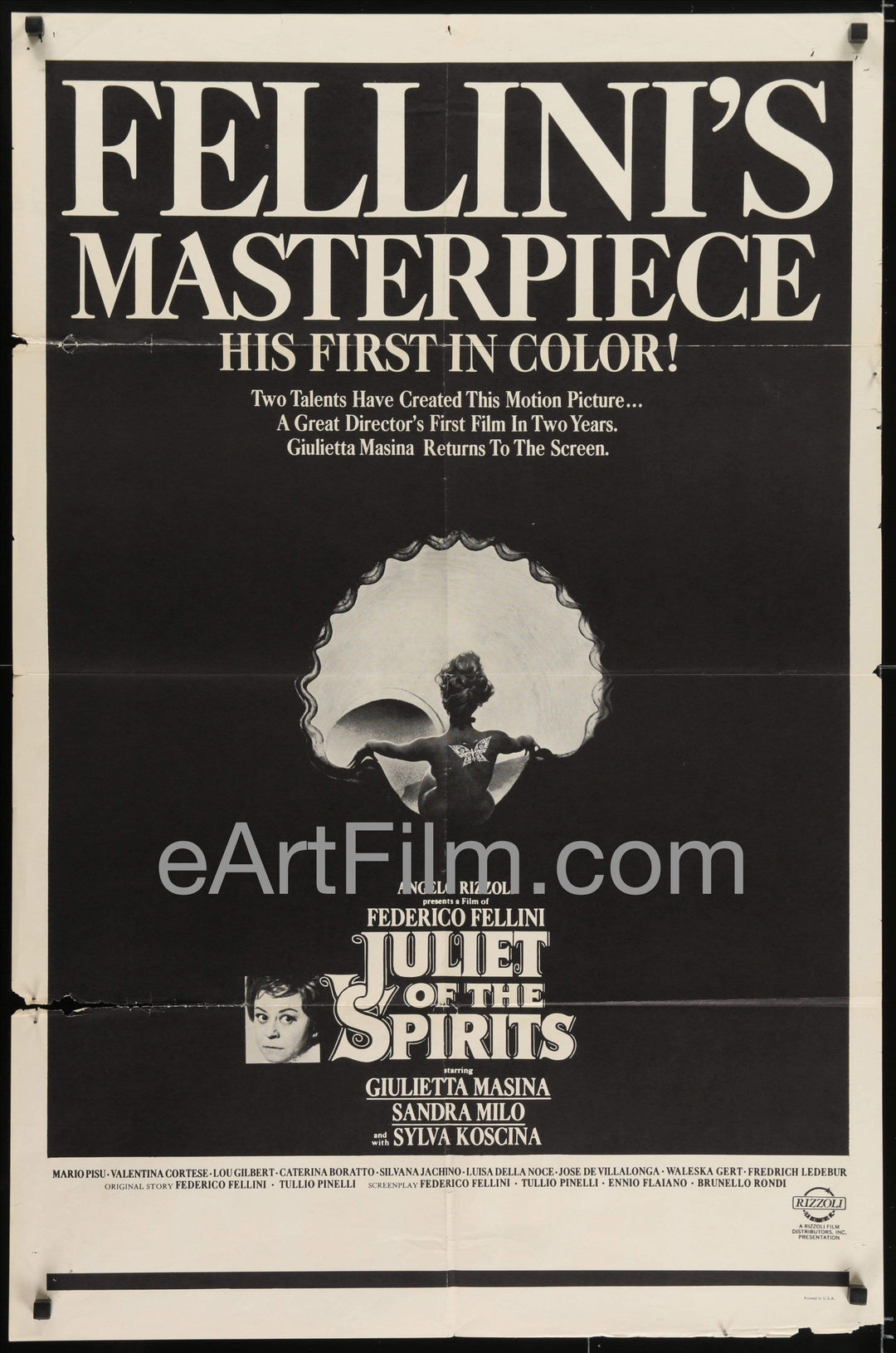 eArtFilm.com U.S One Sheet (27"x41'') Juliet Of The Spirits-Federico Fellini-Giulietta degli Spiriti-Giulietta Masina-1965-27x41