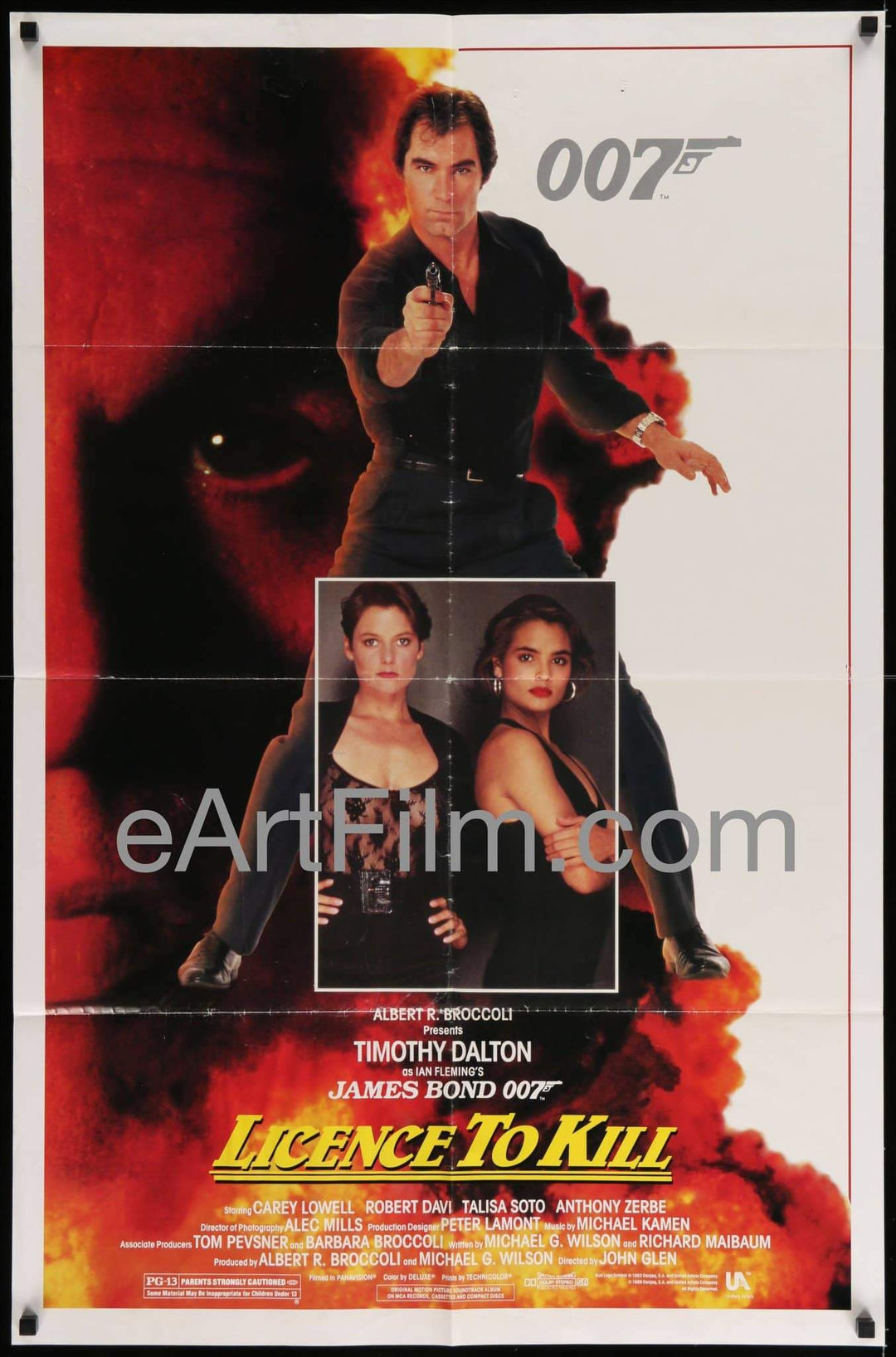 eArtFilm.com U.S One Sheet (27"x41") Licence To Kill 1989 27x41 Original U.S One Sheet Timothy Dalton is James Bond 007