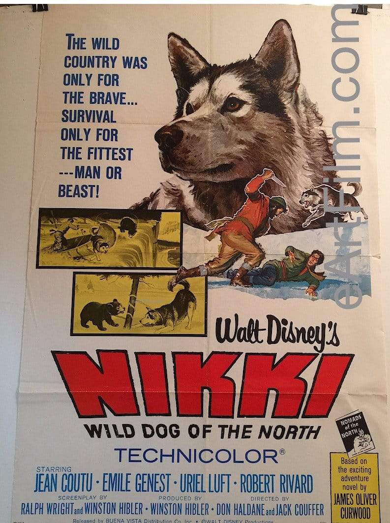eArtFilm.com U.S One Sheet (27"x41") Nikki Wild Dog Of The North 1961 27x41 One Sheet United States