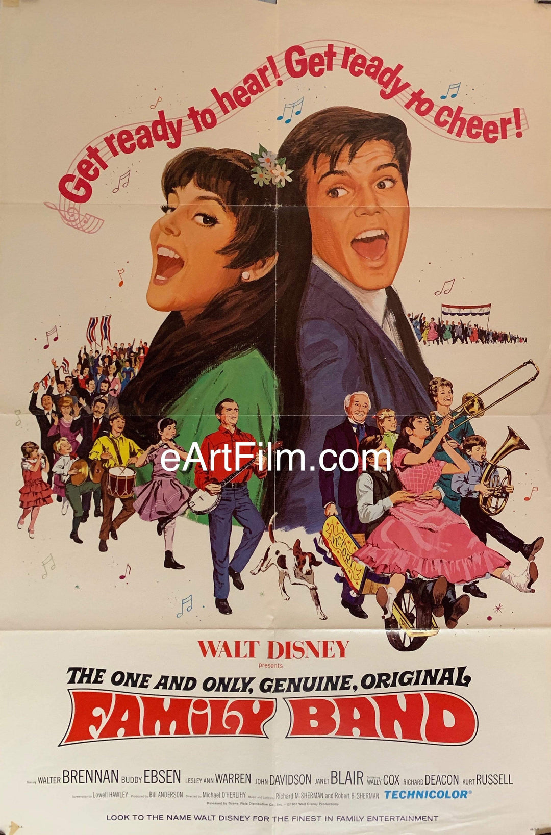 eArtFilm.com U.S One Sheet (27"x41") One And Only Genuine Original Family Band Kurt Russell Buddy Ebsen 1968