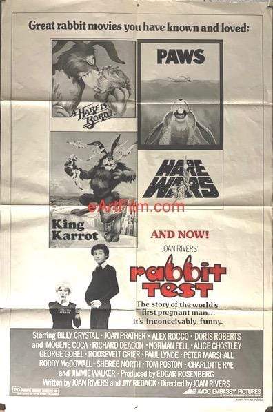 eArtFilm.com U.S One Sheet (27"x41") Rabbit Test 1978 27x41 Joan Rivers Billy Crystal pregnant man comedy
