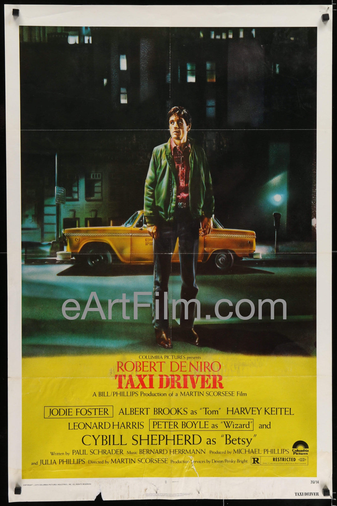 eArtFilm.com U.S One Sheet (27"x41") Taxi Driver Robert De Niro Martin Scorsese original movie poster 1976 27x41