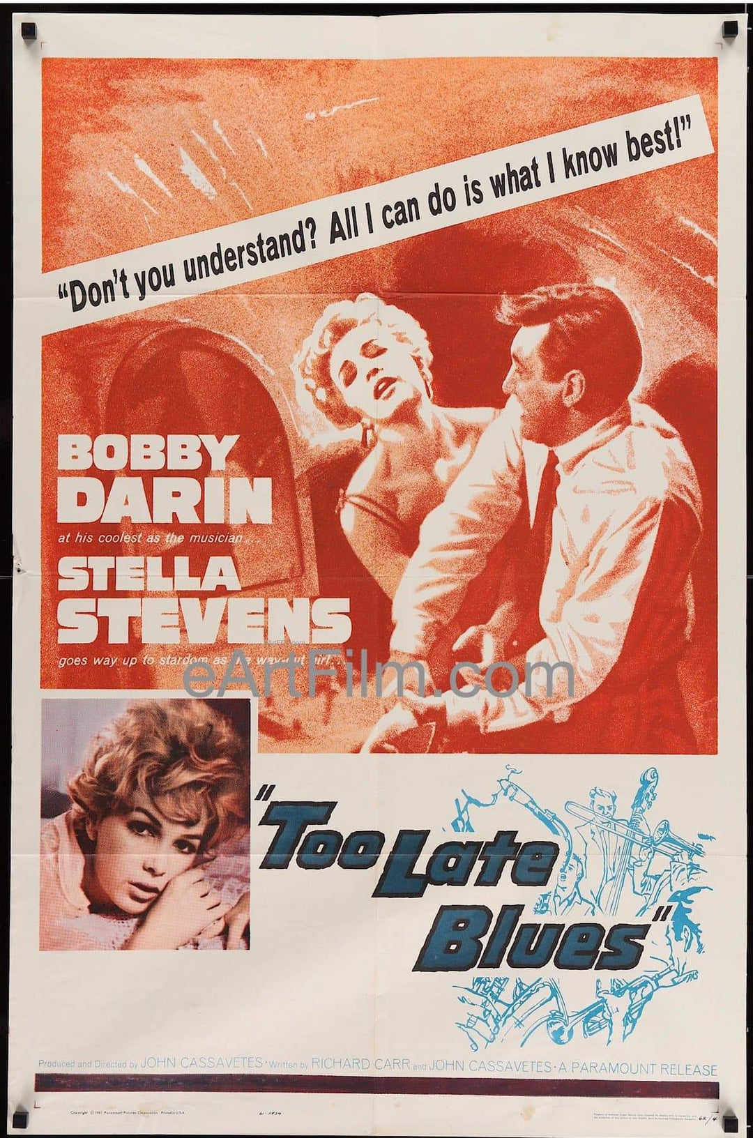 eArtFilm.com U.S One Sheet (27"x41") Too Late Blues 1962 27x41 One Sheet United States
