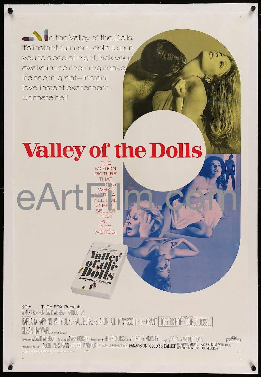 eArtFilm.com U.S One Sheet (27"x41") Valley Of The Dolls-1967-Sharon Tate-Patty Duke-Jacqueline Susann's novel-27x41
