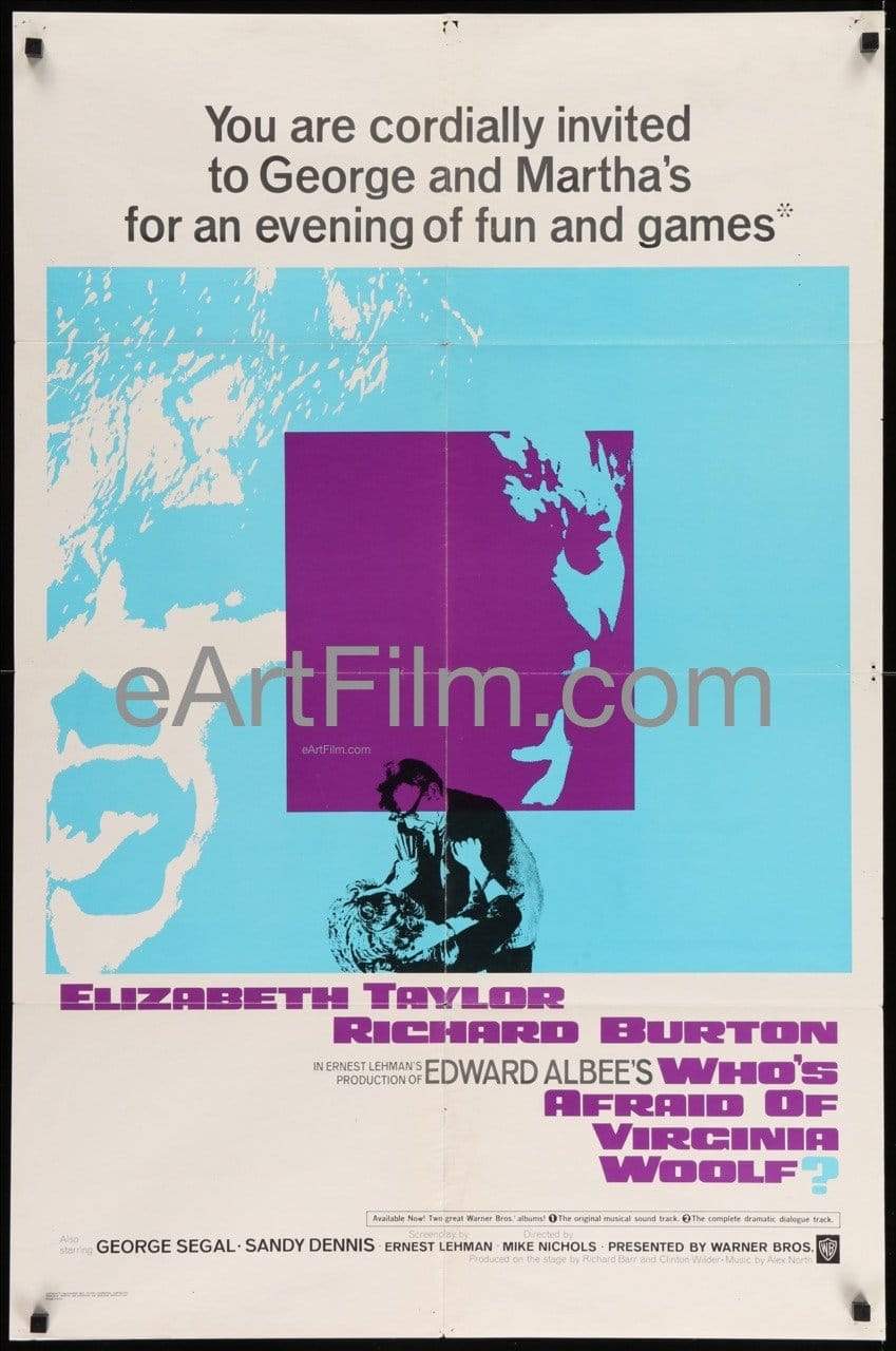 eArtFilm.com U.S One Sheet (27'x41) Who's Afraid of Virginia Woolf? 1966 27x41 Original U.S Movie Poster