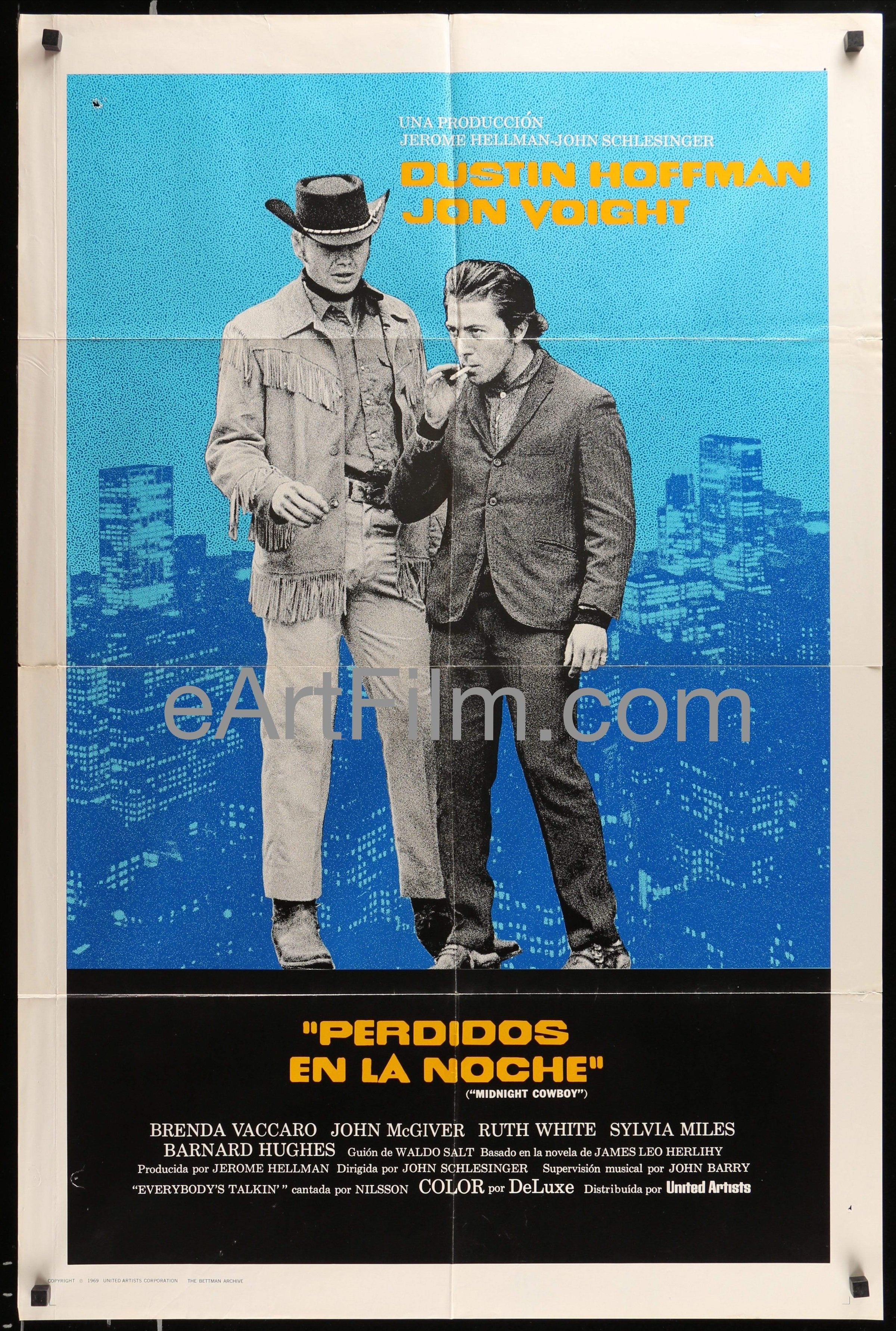 eArtFilm.com U.S One Sheet (27"x41") "X" Rated Midnight Cowboy 1969 27x41 Original Span-U.S One Sheet Voight Hoffman